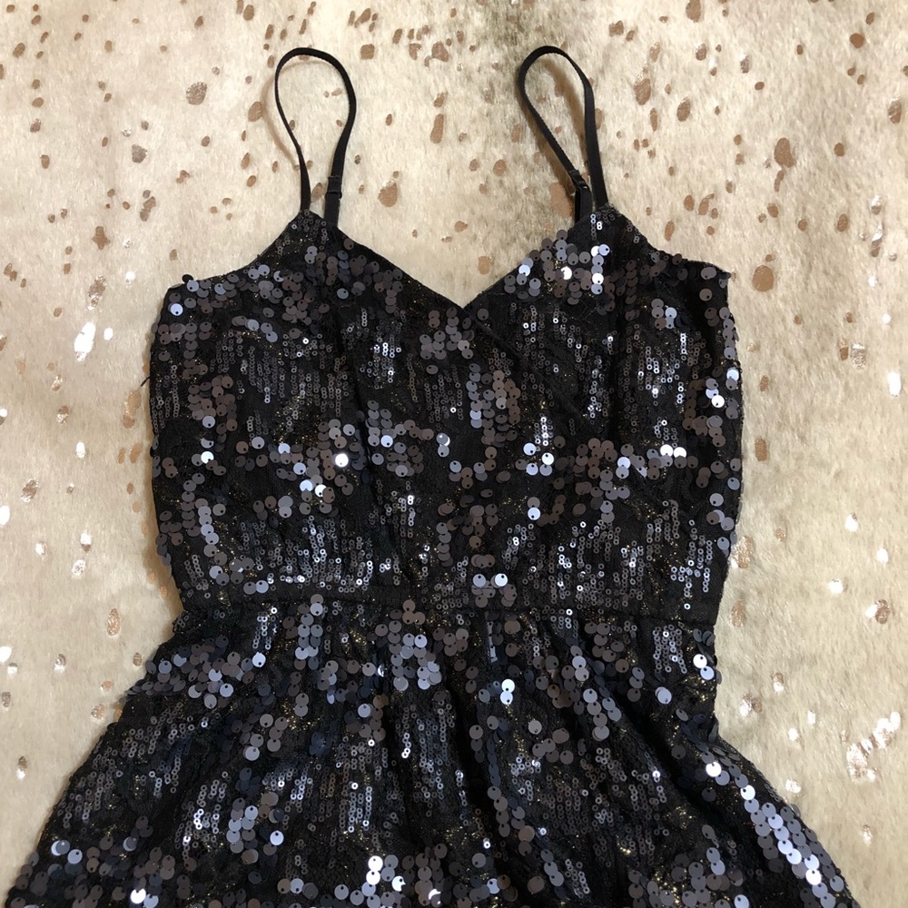 Express Sequin Dress Size XS Blue, Black, Gold